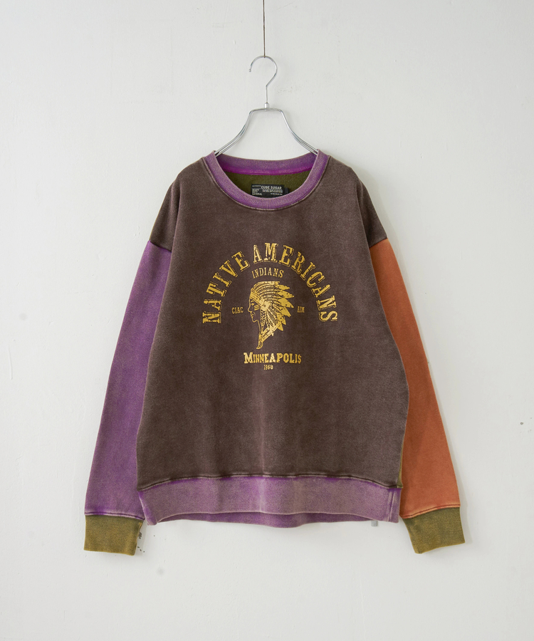 CUBE SUGAR(キューブシュガー) |【秋冬新作】CVC裏毛 裏起毛 スノーウォッシュ ロゴプリント プルオーバー