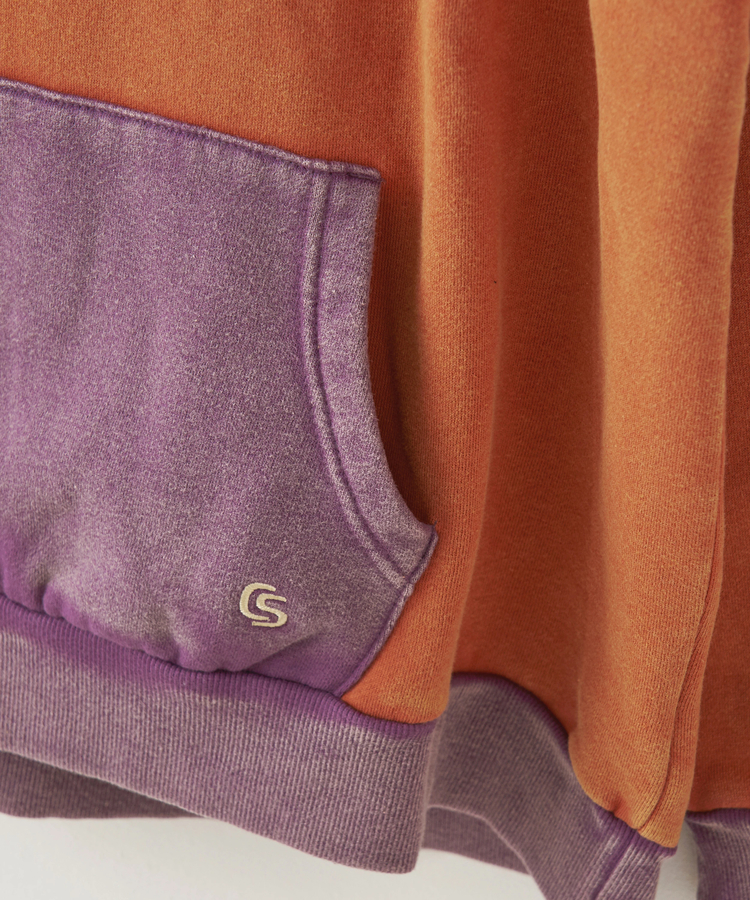 CUBE SUGAR(キューブシュガー) |【秋冬新作】CVC裏毛 裏起毛 スノーウォッシュ 配色 プルオーバー パーカー