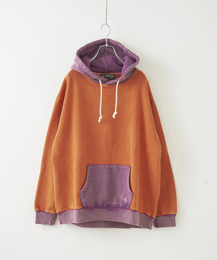 CUBE SUGAR(キューブシュガー) |【秋冬新作】CVC裏毛 裏起毛 スノーウォッシュ 配色 プルオーバー パーカー