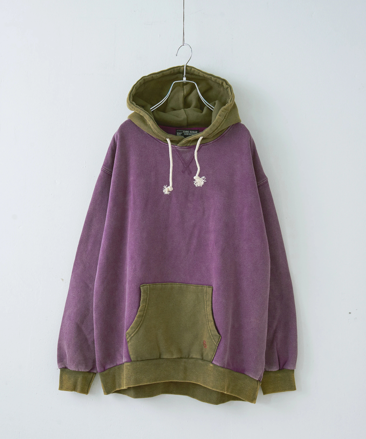 CUBE SUGAR(キューブシュガー) |【秋冬新作】CVC裏毛 裏起毛 スノーウォッシュ 配色 プルオーバー パーカー