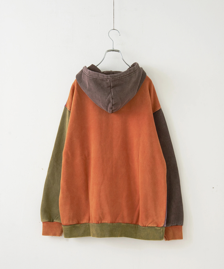 CUBE SUGAR(キューブシュガー) |【秋冬新作】CVC裏毛 裏起毛 スノーウォッシュ 配色 プルオーバー パーカー