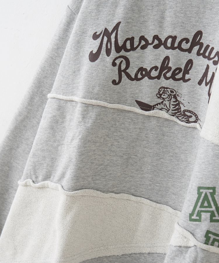 CUBE SUGAR(キューブシュガー) |【秋冬新作】パウダー加工 裏使い切替 ビッグ プルオーバー スウェット