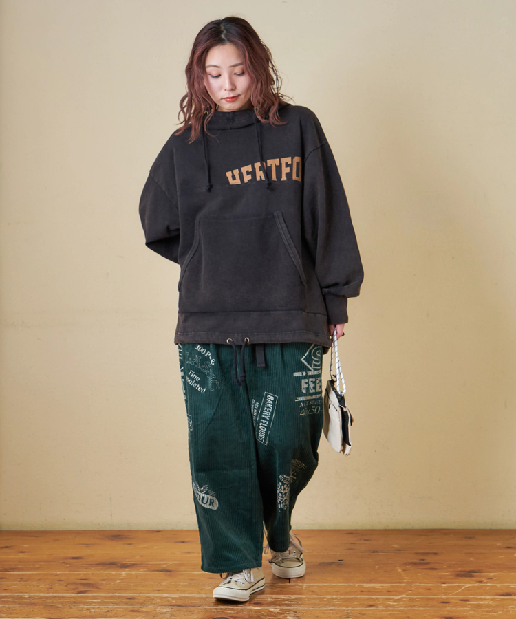 CUBE SUGAR(キューブシュガー) |【秋冬新作】パウダー加工 裏使い切替 モックネック パーカー