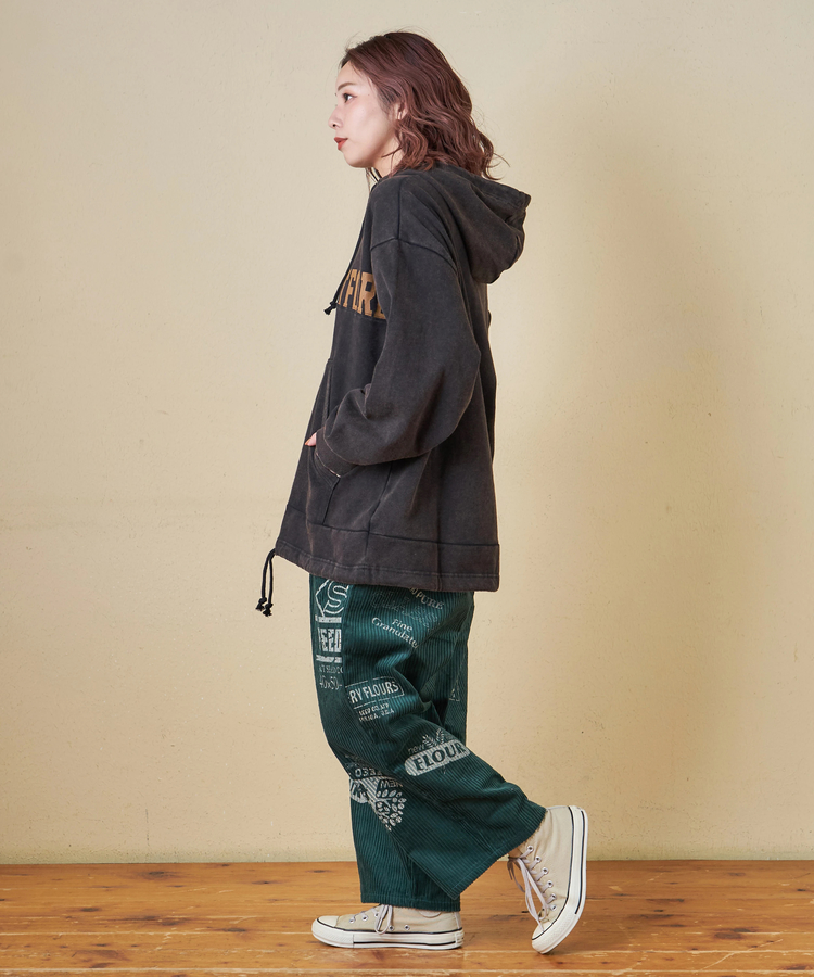 CUBE SUGAR(キューブシュガー) |【秋冬新作】パウダー加工 裏使い切替 モックネック パーカー