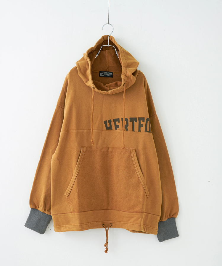 CUBE SUGAR(キューブシュガー) |【秋冬新作】パウダー加工 裏使い切替 モックネック パーカー