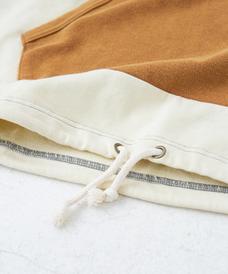 CUBE SUGAR(キューブシュガー) |【秋冬新作】パウダー加工 裏使い切替 モックネック パーカー