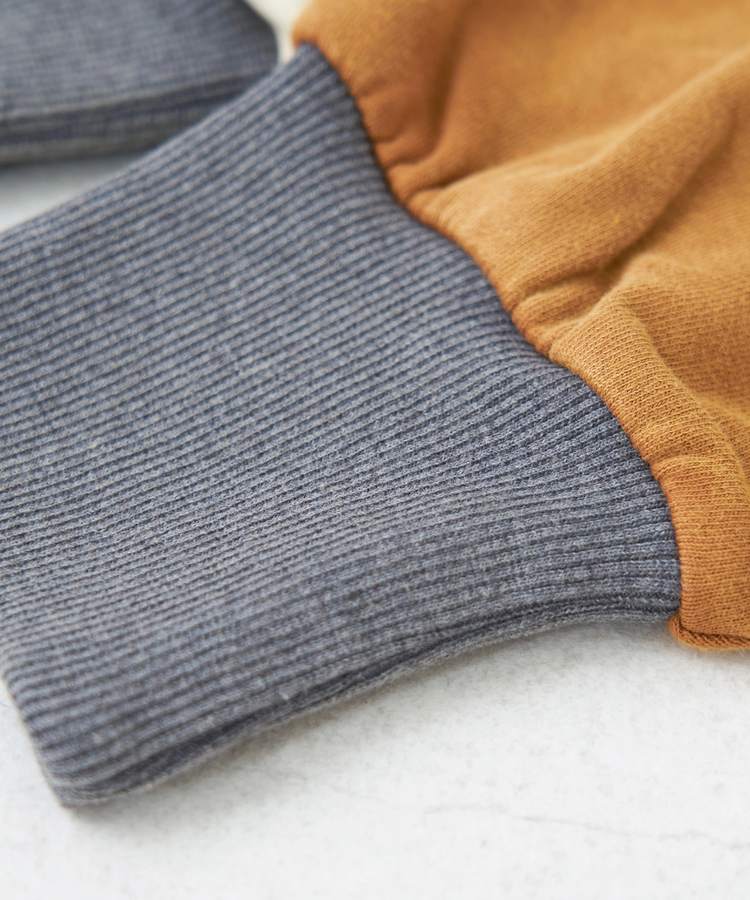 CUBE SUGAR(キューブシュガー) |【秋冬新作】パウダー加工 裏使い切替 モックネック パーカー