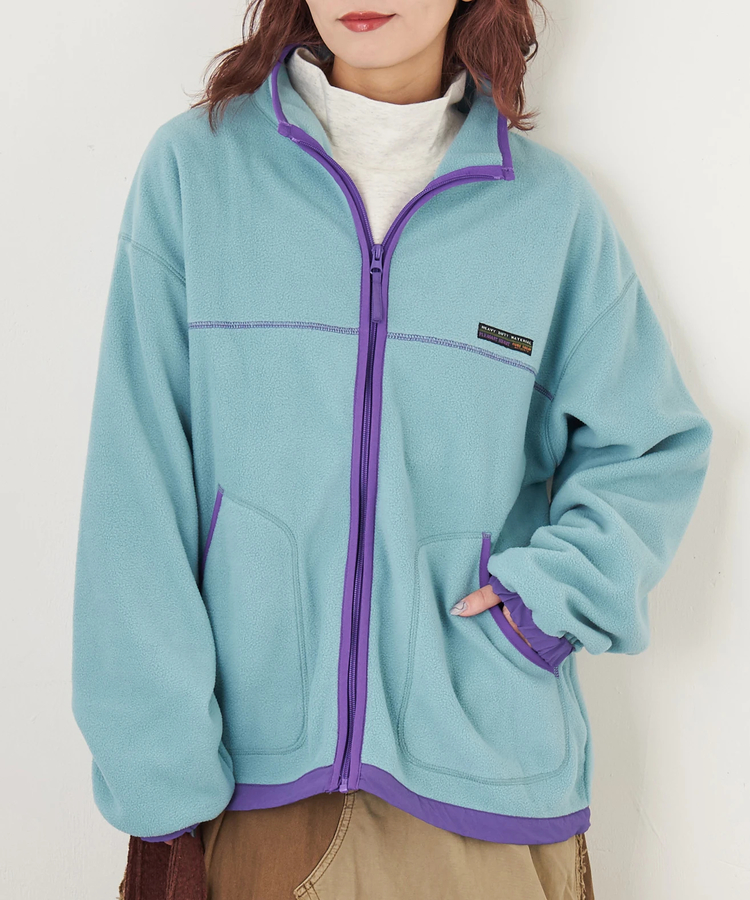 CUBE SUGAR(キューブシュガー) |【秋冬新作】フリース × ナイロン ジップアップ ブルゾン
