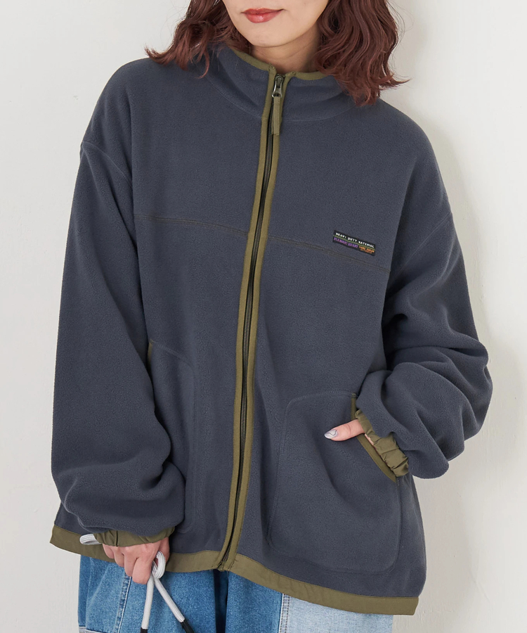 CUBE SUGAR(キューブシュガー) |【秋冬新作】フリース × ナイロン ジップアップ ブルゾン