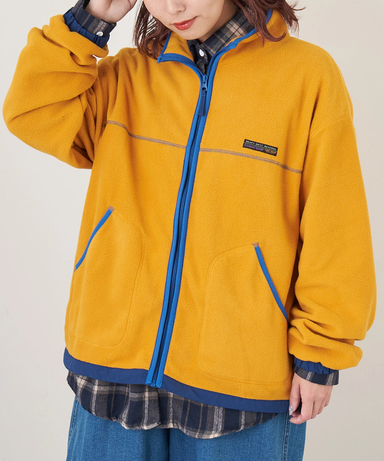 CUBE SUGAR(キューブシュガー) |【秋冬新作】フリース × ナイロン ジップアップ ブルゾン