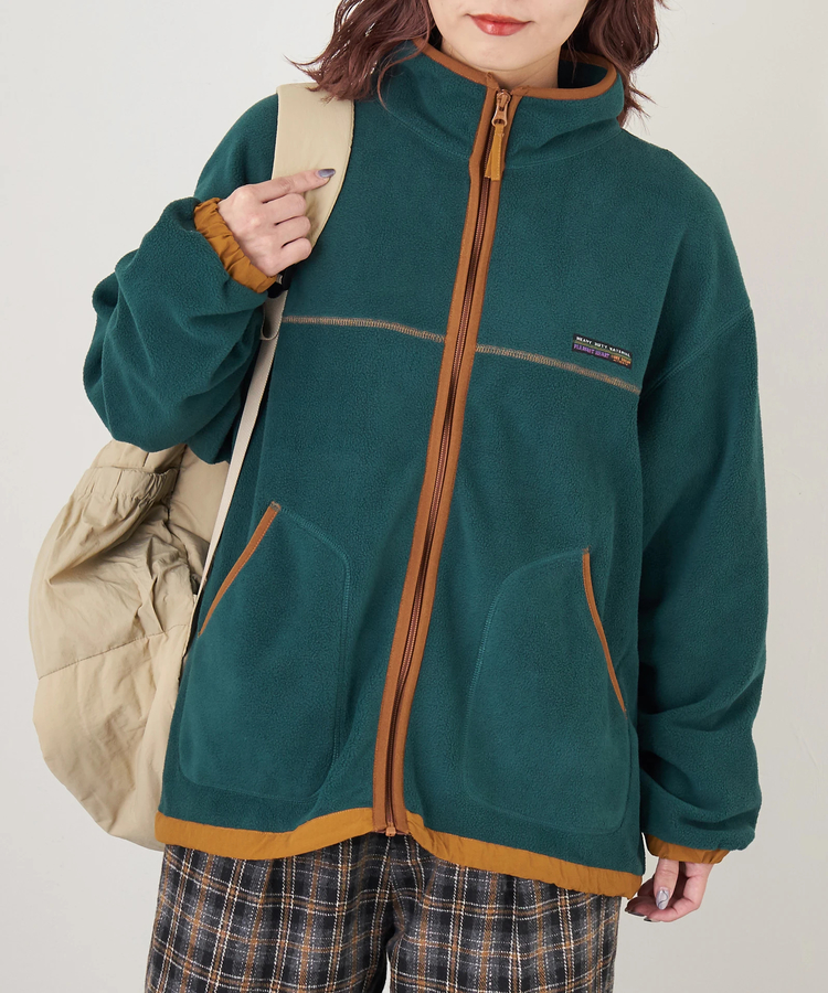 CUBE SUGAR(キューブシュガー) |【秋冬新作】フリース × ナイロン ジップアップ ブルゾン