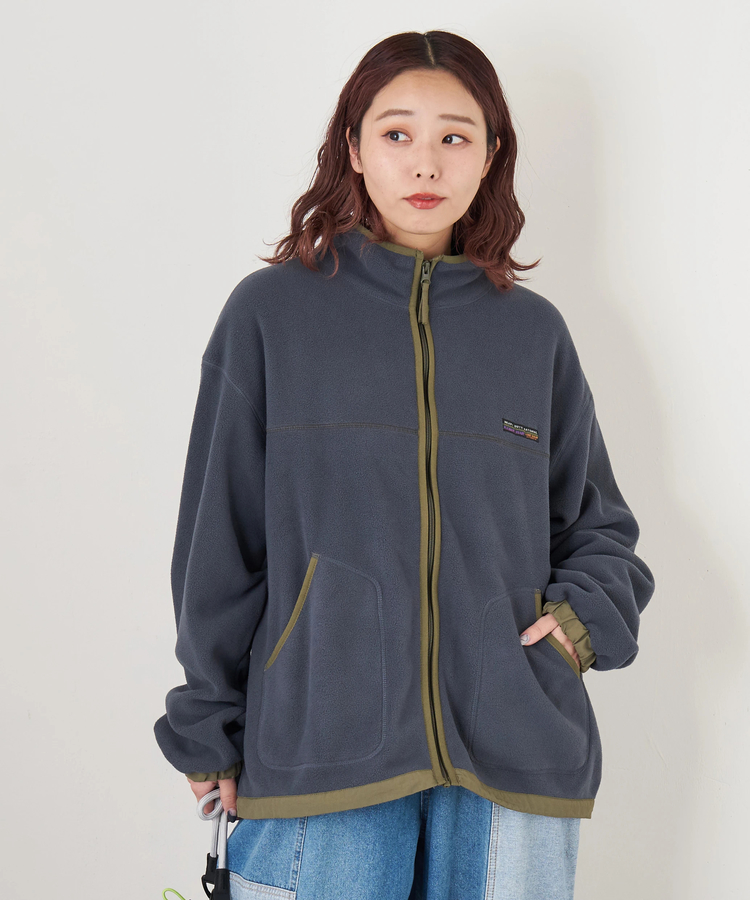 CUBE SUGAR(キューブシュガー) |【秋冬新作】フリース × ナイロン ジップアップ ブルゾン