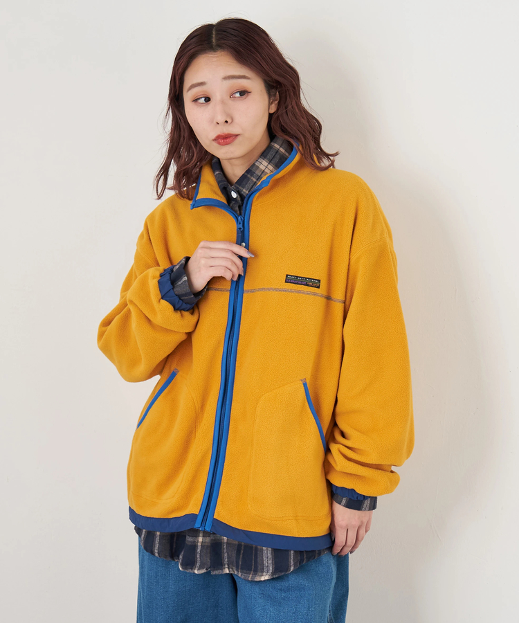 CUBE SUGAR(キューブシュガー) |【秋冬新作】フリース × ナイロン ジップアップ ブルゾン
