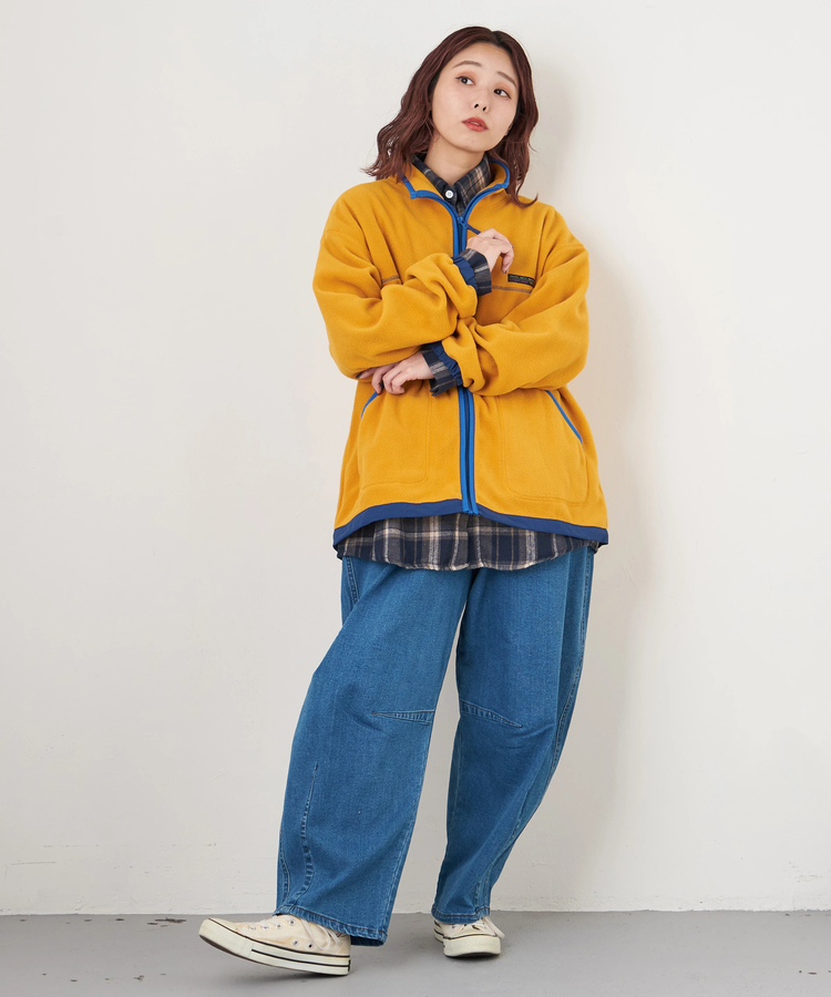 CUBE SUGAR(キューブシュガー) |【秋冬新作】フリース × ナイロン ジップアップ ブルゾン
