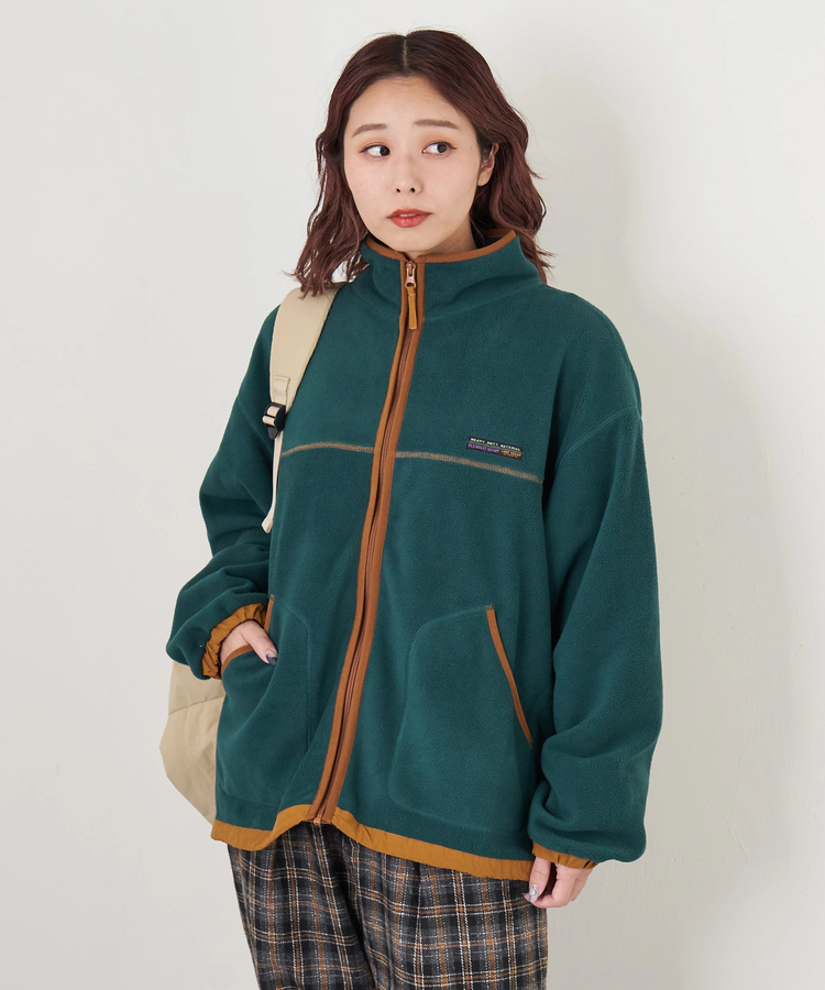 CUBE SUGAR(キューブシュガー) |【秋冬新作】フリース × ナイロン ジップアップ ブルゾン