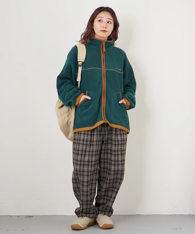 CUBE SUGAR(キューブシュガー) |【秋冬新作】フリース × ナイロン ジップアップ ブルゾン