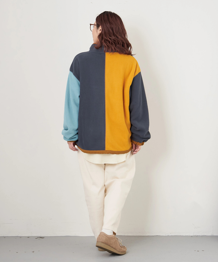 CUBE SUGAR(キューブシュガー) |【秋冬新作】フリース × ナイロン ジップアップ ブルゾン