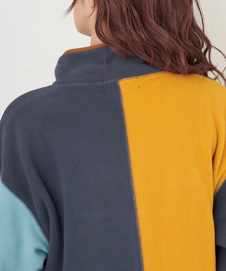 CUBE SUGAR(キューブシュガー) |【秋冬新作】フリース × ナイロン ジップアップ ブルゾン