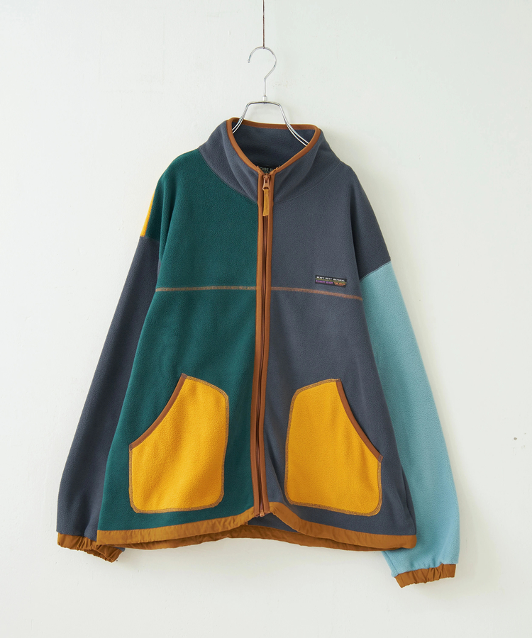 CUBE SUGAR(キューブシュガー) |【秋冬新作】フリース × ナイロン ジップアップ ブルゾン