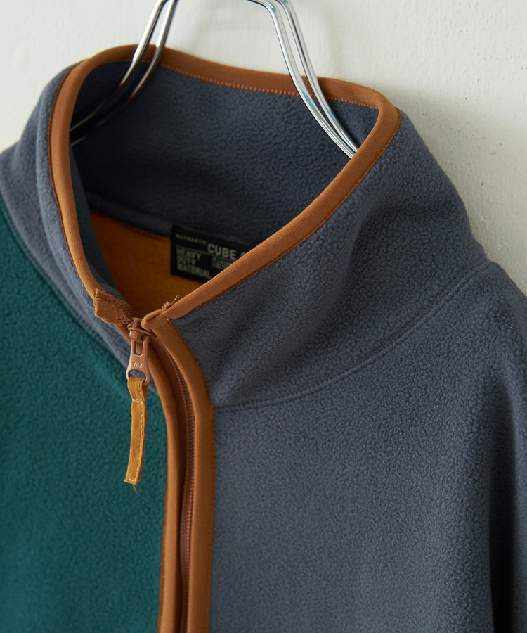 CUBE SUGAR(キューブシュガー) |【秋冬新作】フリース × ナイロン ジップアップ ブルゾン