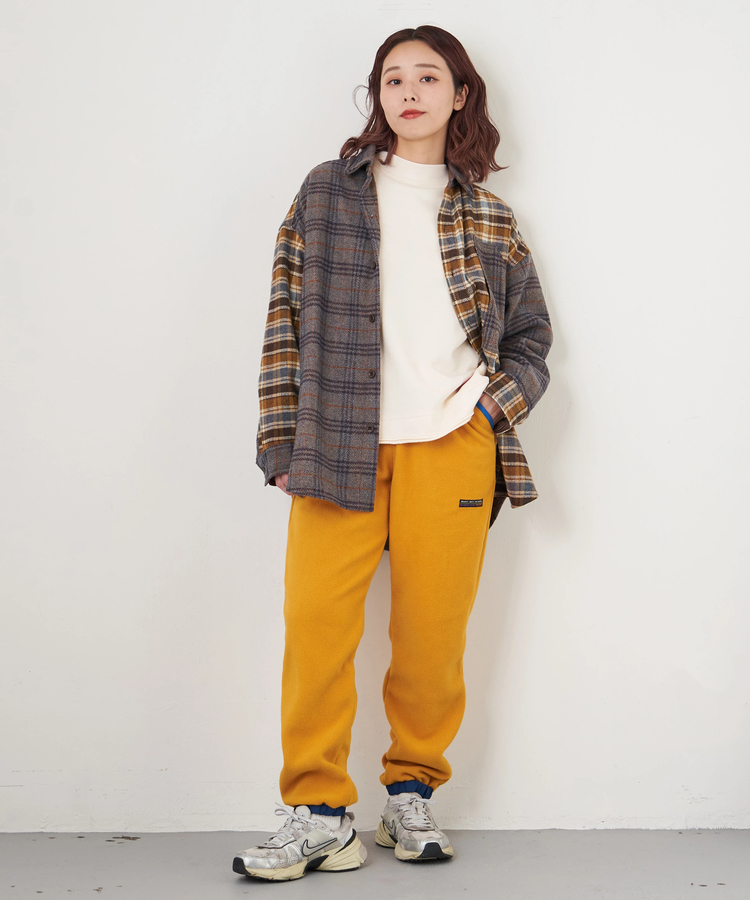 CUBE SUGAR(キューブシュガー) |【秋冬新作】フリース × ナイロン イージーパンツ