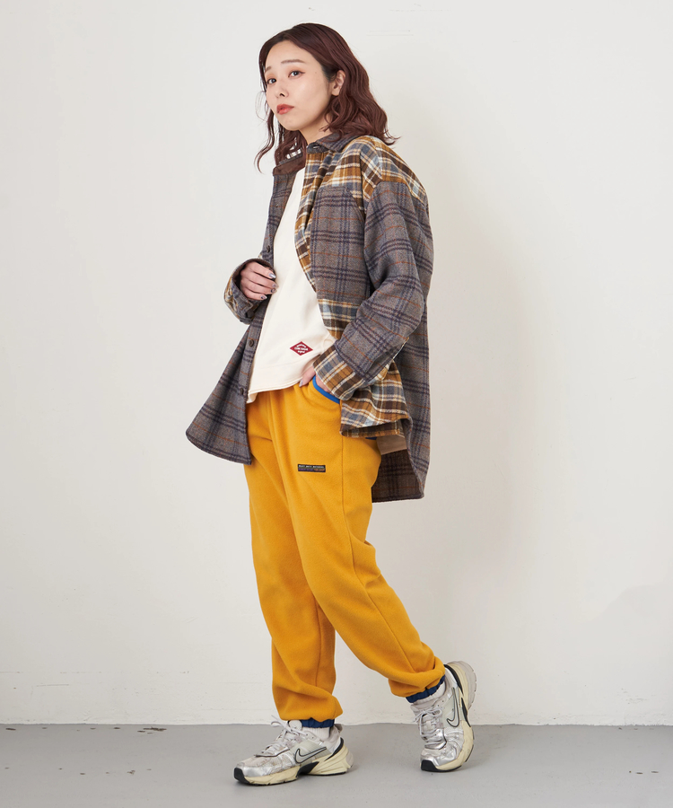 CUBE SUGAR(キューブシュガー) |【秋冬新作】フリース × ナイロン イージーパンツ