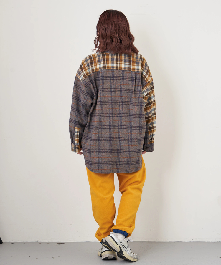 CUBE SUGAR(キューブシュガー) |【秋冬新作】フリース × ナイロン イージーパンツ