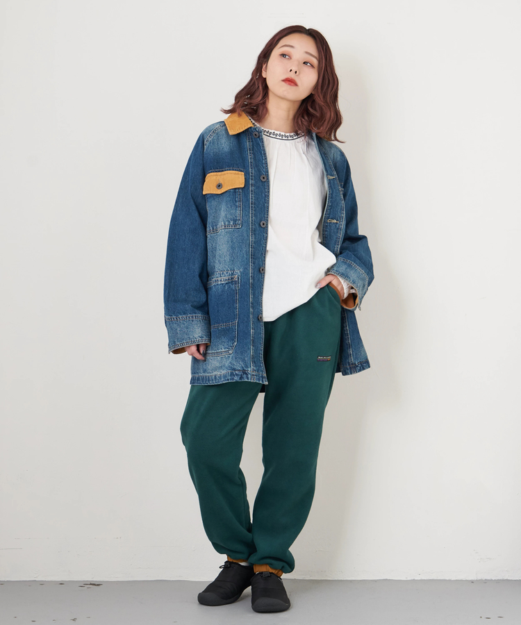 CUBE SUGAR(キューブシュガー) |【秋冬新作】フリース × ナイロン イージーパンツ