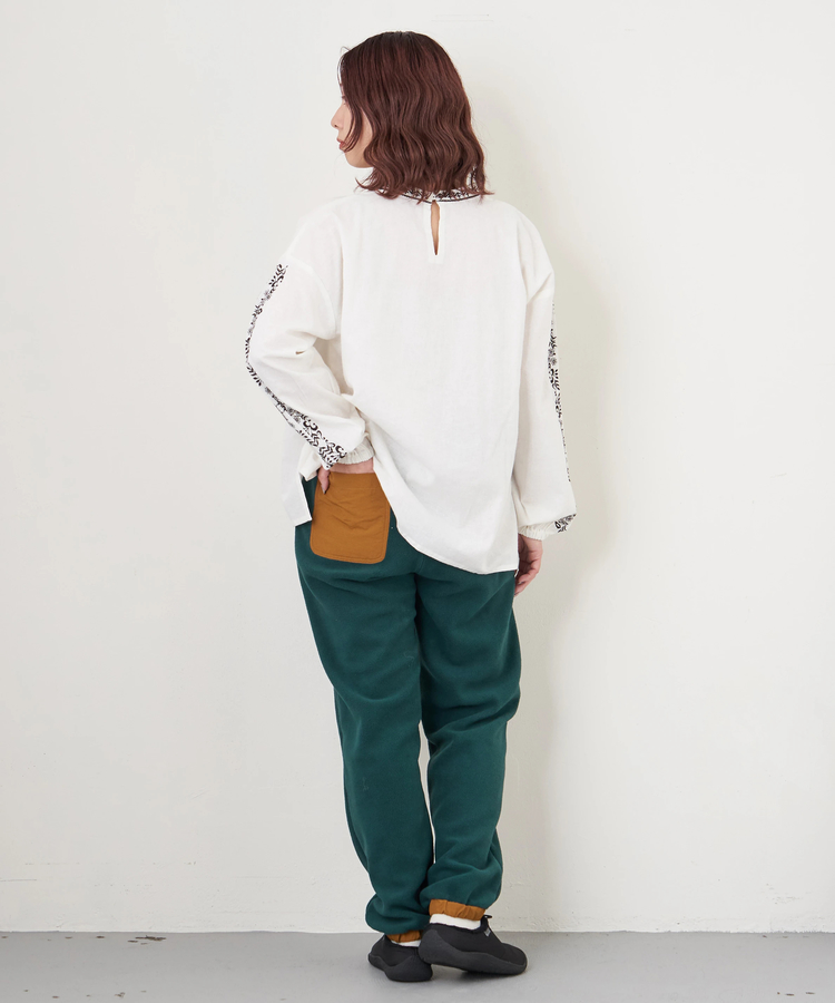 CUBE SUGAR(キューブシュガー) |【秋冬新作】フリース × ナイロン イージーパンツ