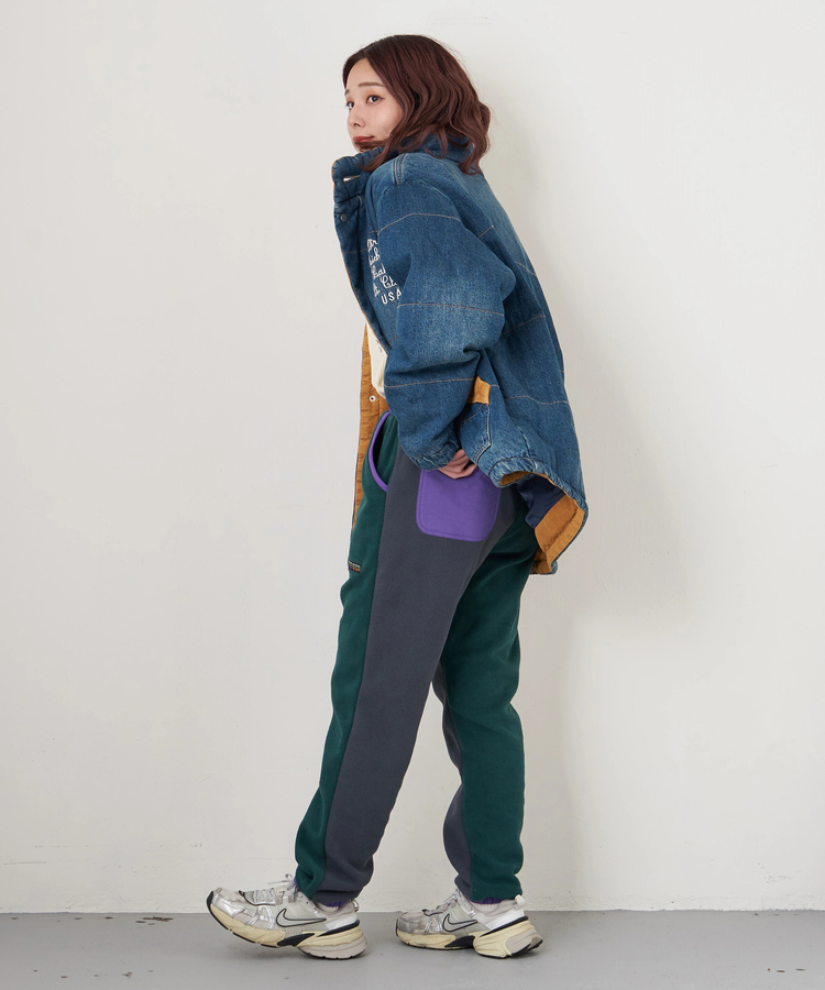 CUBE SUGAR(キューブシュガー) |【秋冬新作】フリース × ナイロン イージーパンツ