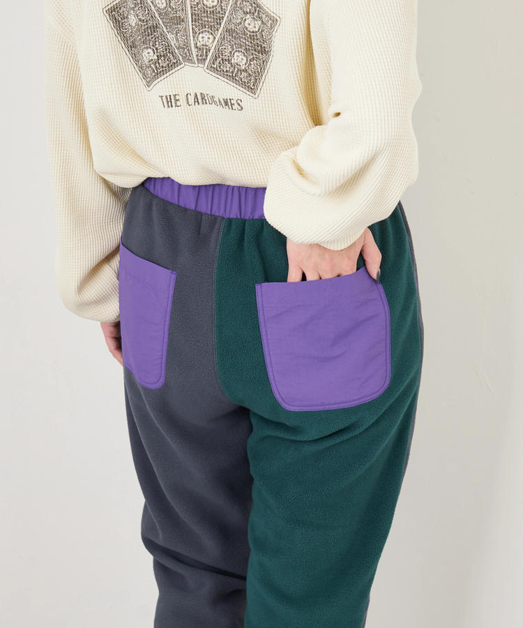 CUBE SUGAR(キューブシュガー) |【秋冬新作】フリース × ナイロン イージーパンツ