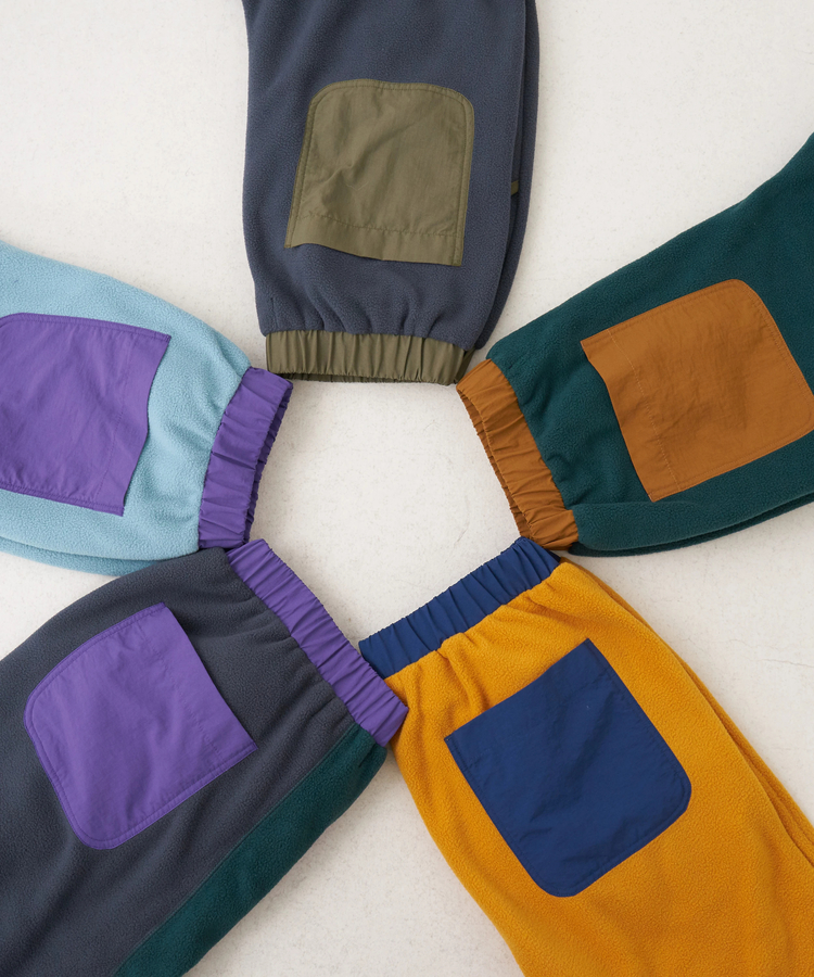 CUBE SUGAR(キューブシュガー) |【秋冬新作】フリース × ナイロン イージーパンツ