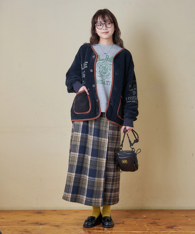 CUBE SUGAR(キューブシュガー) |【秋冬新作】裏ボア ベロア ノーカラー ジャケット