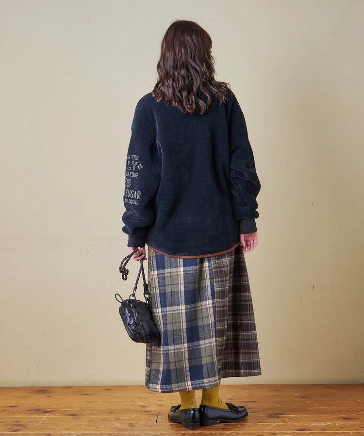 CUBE SUGAR(キューブシュガー) |【秋冬新作】裏ボア ベロア ノーカラー ジャケット