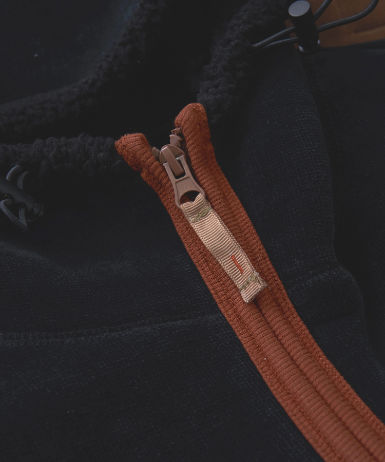 CUBE SUGAR(キューブシュガー) |【秋冬新作】裏ボア ベロア スピンドル ジップパーカー