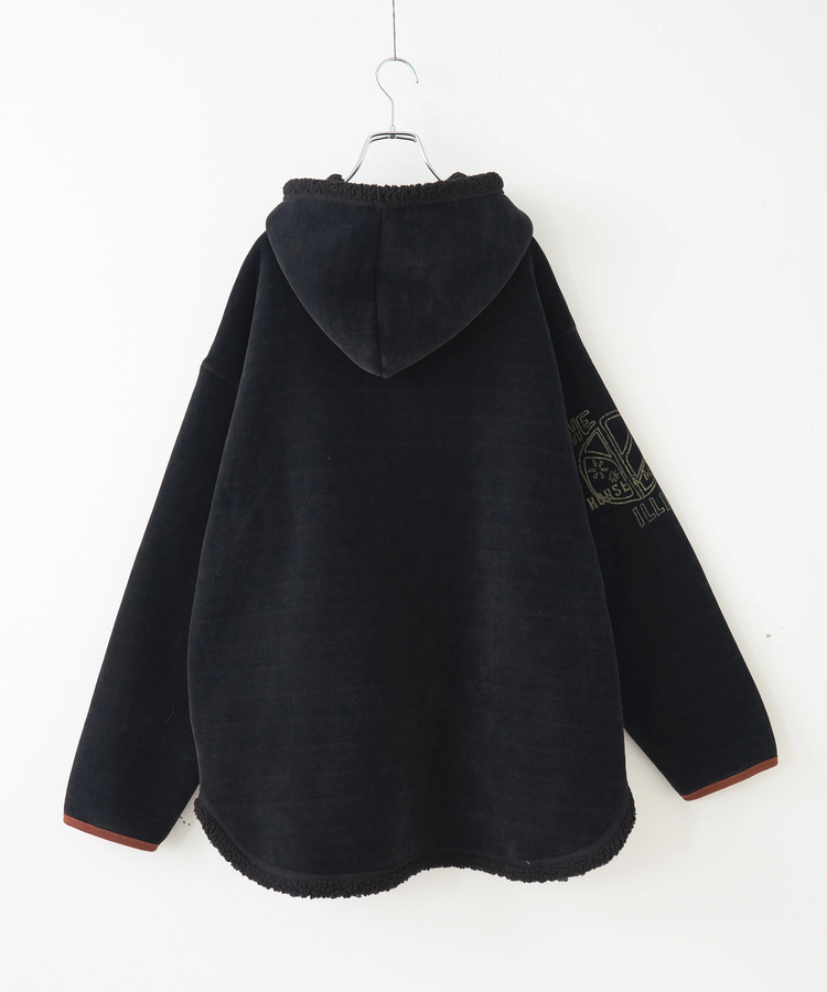 CUBE SUGAR(キューブシュガー) |【秋冬新作】裏ボア ベロア スピンドル ジップパーカー