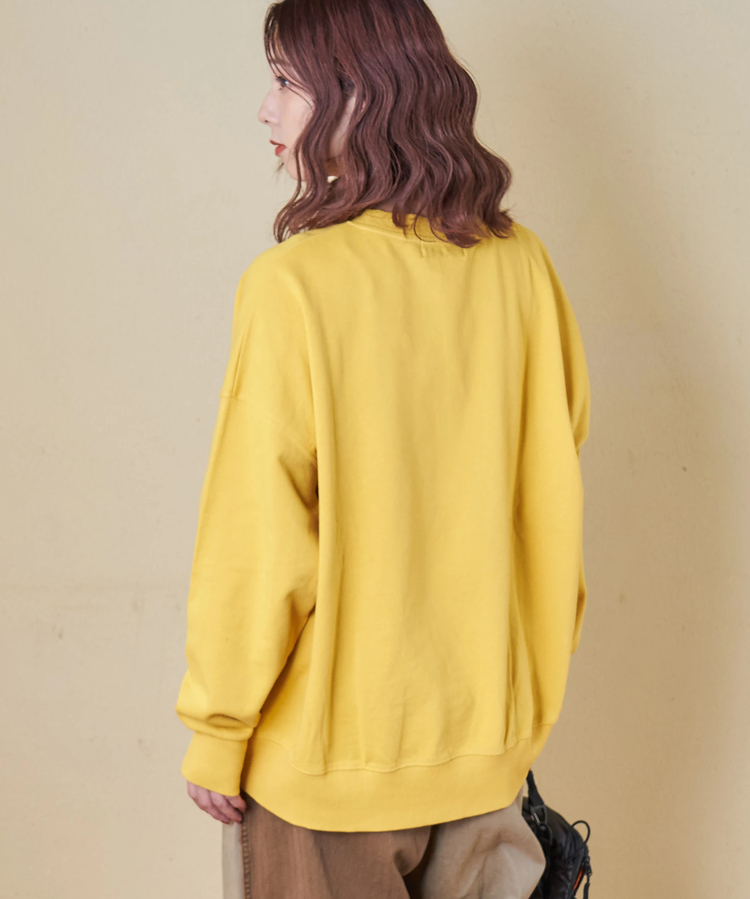 CUBE SUGAR(キューブシュガー) |【秋冬新作】30/10裏毛 リメイク風 ロゴプリント プルオーバー スウェット