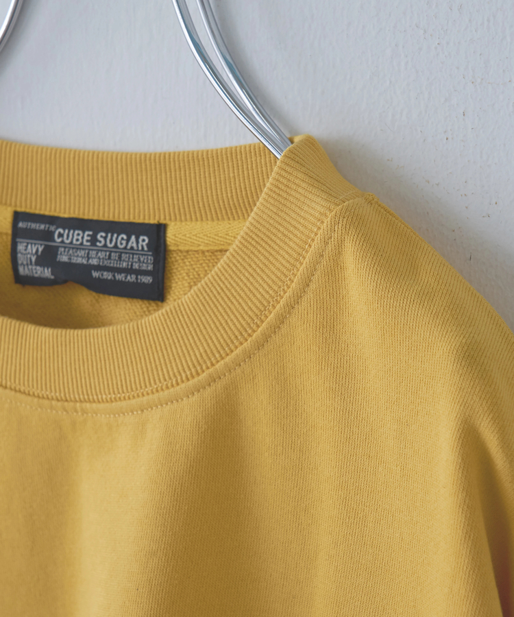 CUBE SUGAR(キューブシュガー) |【秋冬新作】30/10裏毛 リメイク風 ロゴプリント プルオーバー スウェット