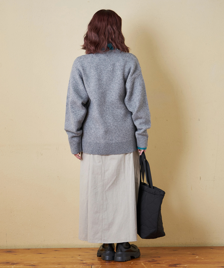 CUBE SUGAR(キューブシュガー) |【秋冬新作】リサイクル ニット アニマル柄 ジャガード プルオーバー