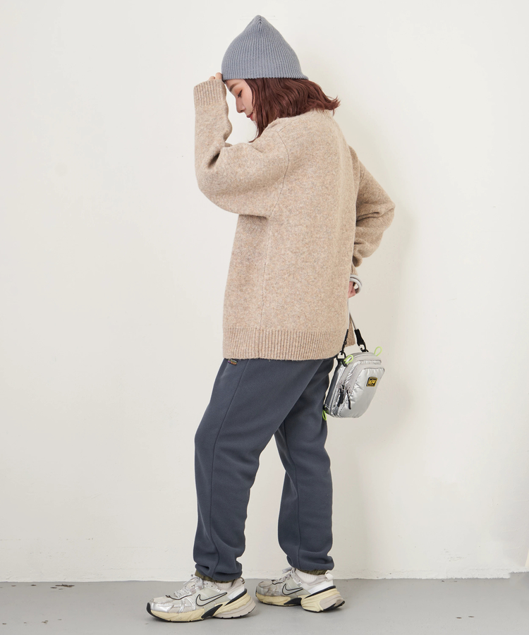 CUBE SUGAR(キューブシュガー) |【秋冬新作】リサイクル ニット アニマル柄 ジャガード プルオーバー