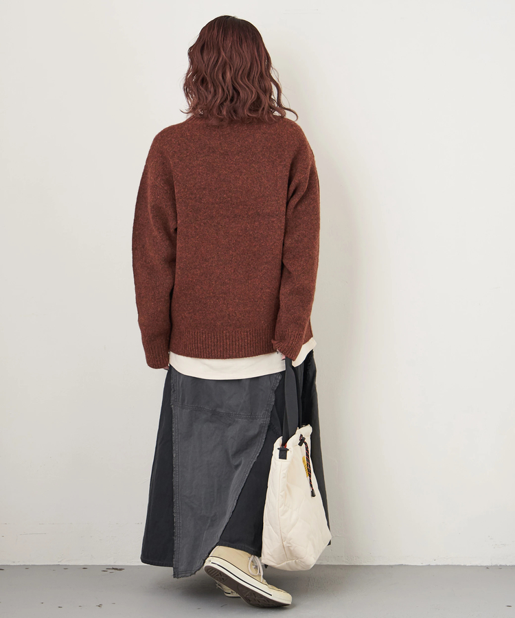 CUBE SUGAR(キューブシュガー) |【秋冬新作】リサイクル ニット アニマル柄 ジャガード プルオーバー