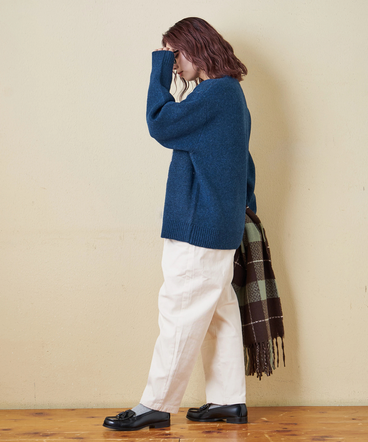 CUBE SUGAR(キューブシュガー) |【秋冬新作】リサイクル ニット アニマル柄 ジャガード プルオーバー