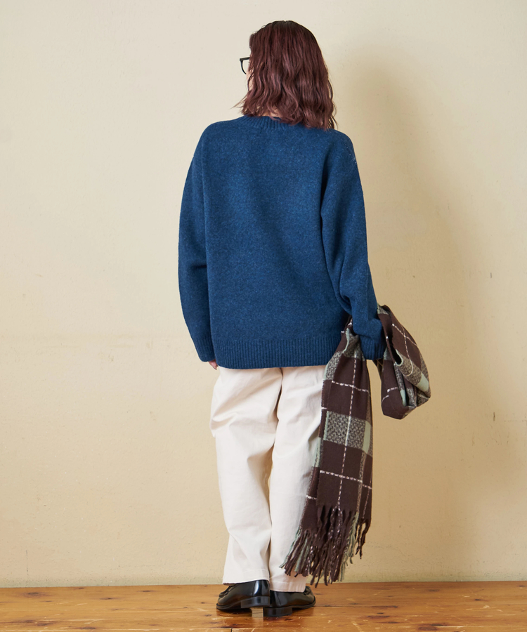 CUBE SUGAR(キューブシュガー) |【秋冬新作】リサイクル ニット アニマル柄 ジャガード プルオーバー