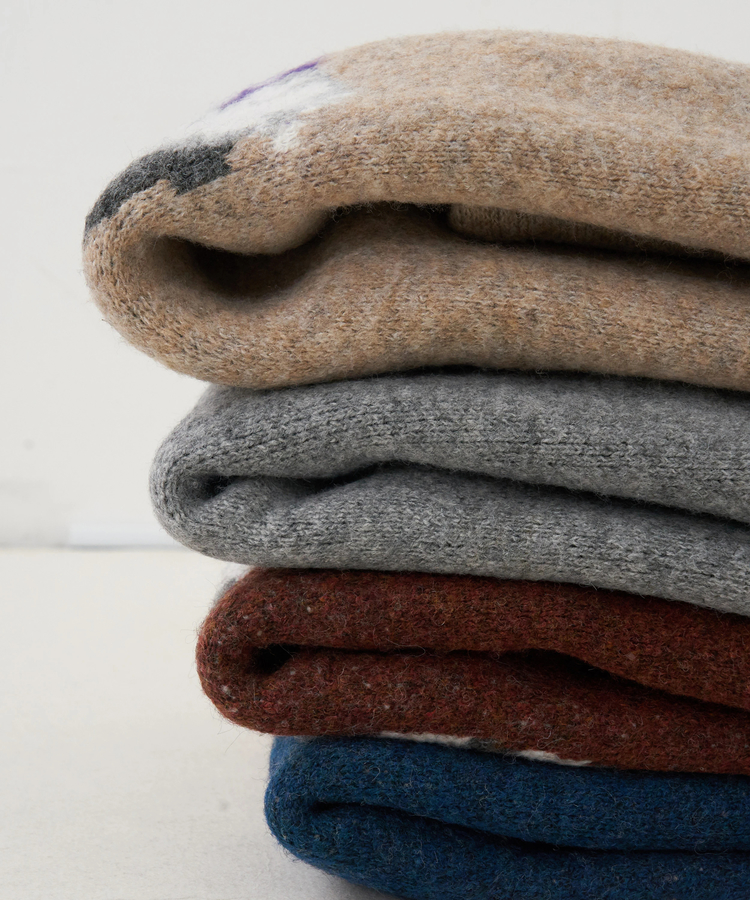 CUBE SUGAR(キューブシュガー) |【秋冬新作】リサイクル ニット アニマル柄 ジャガード プルオーバー