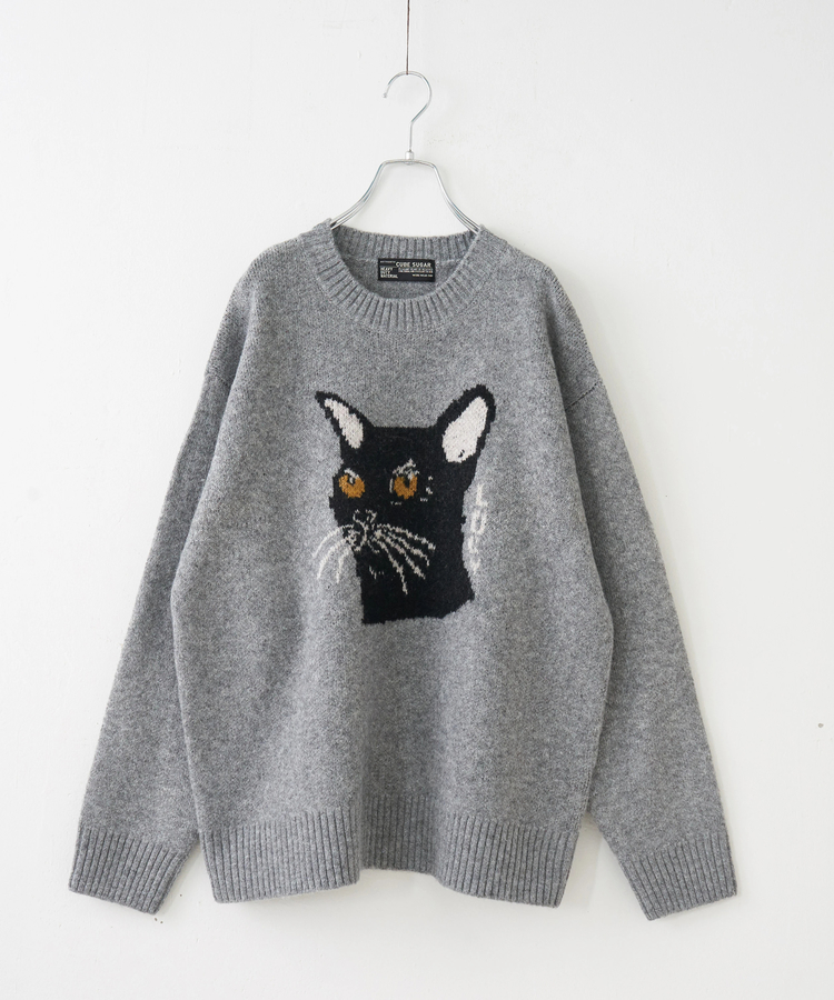CUBE SUGAR(キューブシュガー) |【秋冬新作】リサイクル ニット アニマル柄 ジャガード プルオーバー