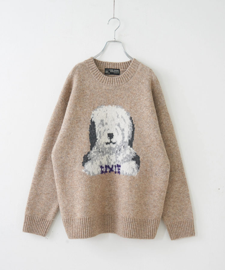 CUBE SUGAR(キューブシュガー) |【秋冬新作】リサイクル ニット アニマル柄 ジャガード プルオーバー