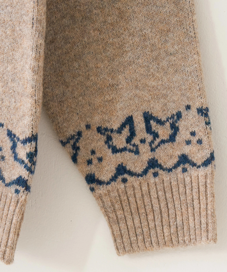 CUBE SUGAR(キューブシュガー) |【秋冬新作】リサイクル ニット ペイズリー柄 ジャガード プルオーバー