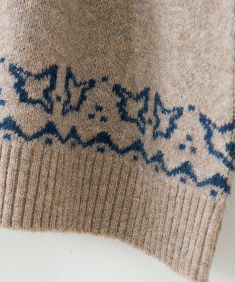 CUBE SUGAR(キューブシュガー) |【秋冬新作】リサイクル ニット ペイズリー柄 ジャガード プルオーバー