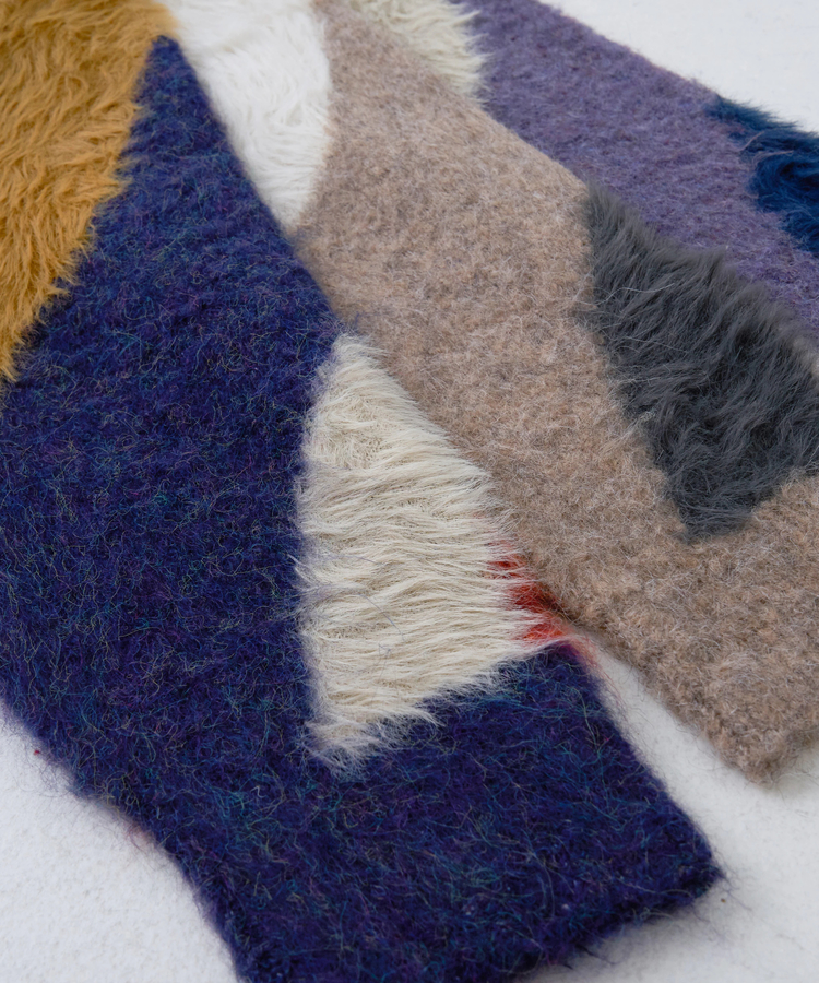 CUBE SUGAR(キューブシュガー) |【秋冬新作】ループヤーン × シャギーヤーン ニット ランダム ストライプ プルオーバー