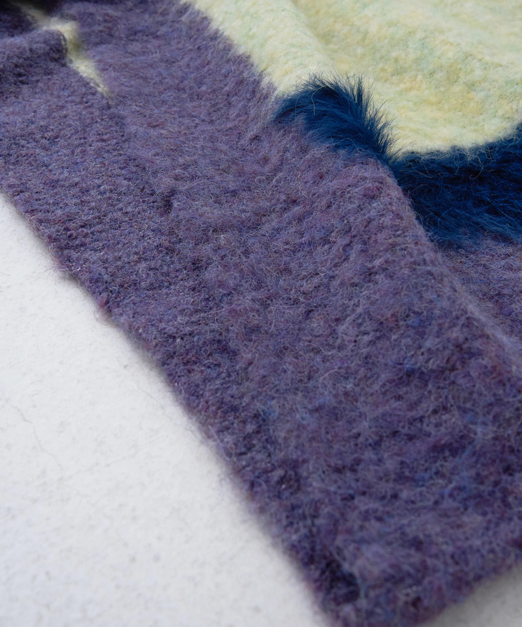 CUBE SUGAR(キューブシュガー) |【秋冬新作】ループヤーン × シャギーヤーン ニット ランダム ストライプ プルオーバー